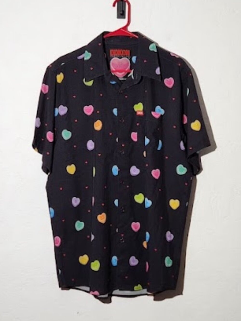 Dixxon "Be Mine" Adult Humor Men's Short Sleeve Button-Down Shirt Size Large